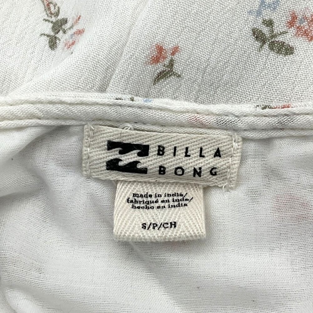 BillaBong Sweet For Ya in Salt Crystal Slip Dress Decorative Buttons Small - Picture 6 of 8